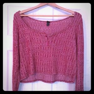 Wild fable long sleeve cropped shirt size XXL